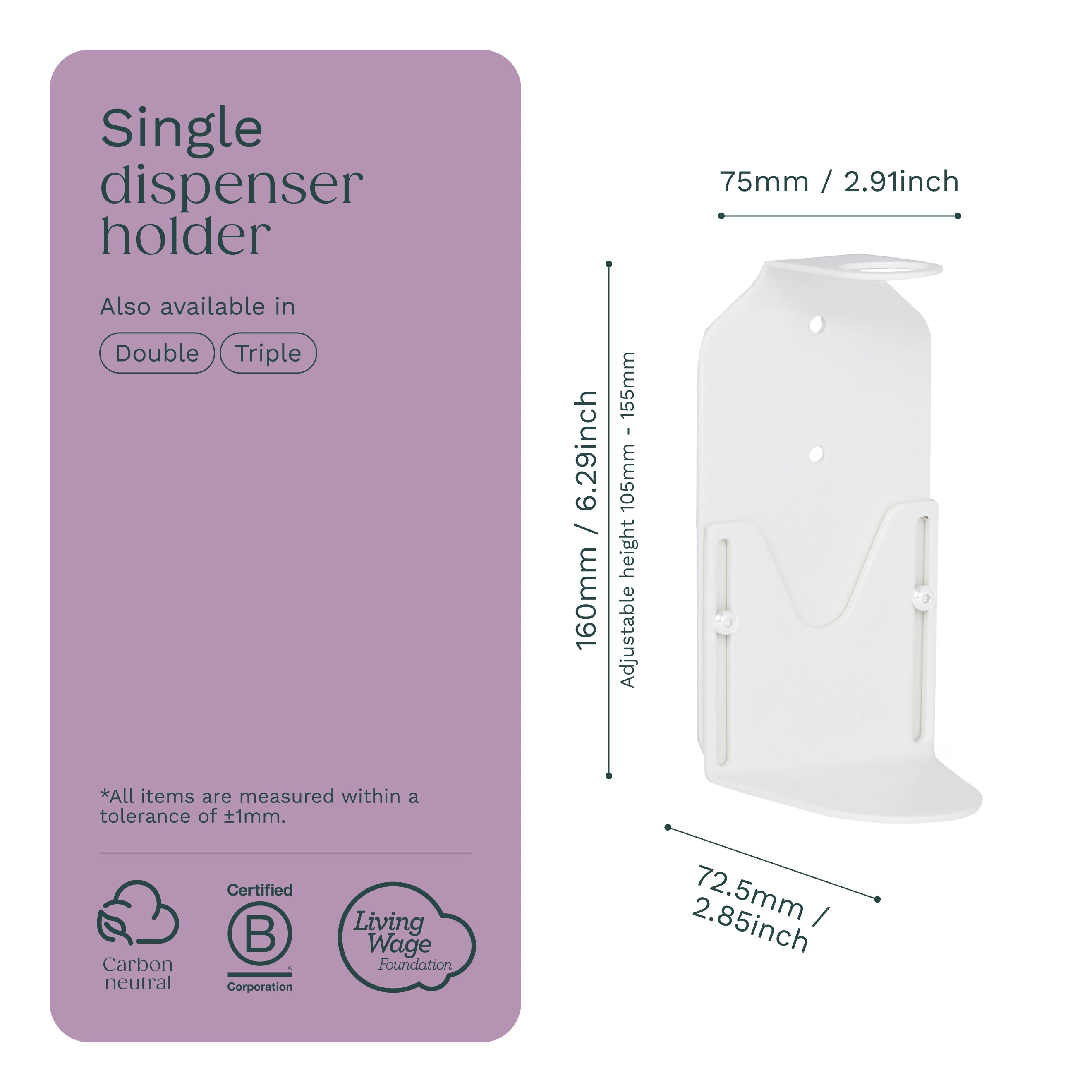 White Single Bottle Holder - REGN