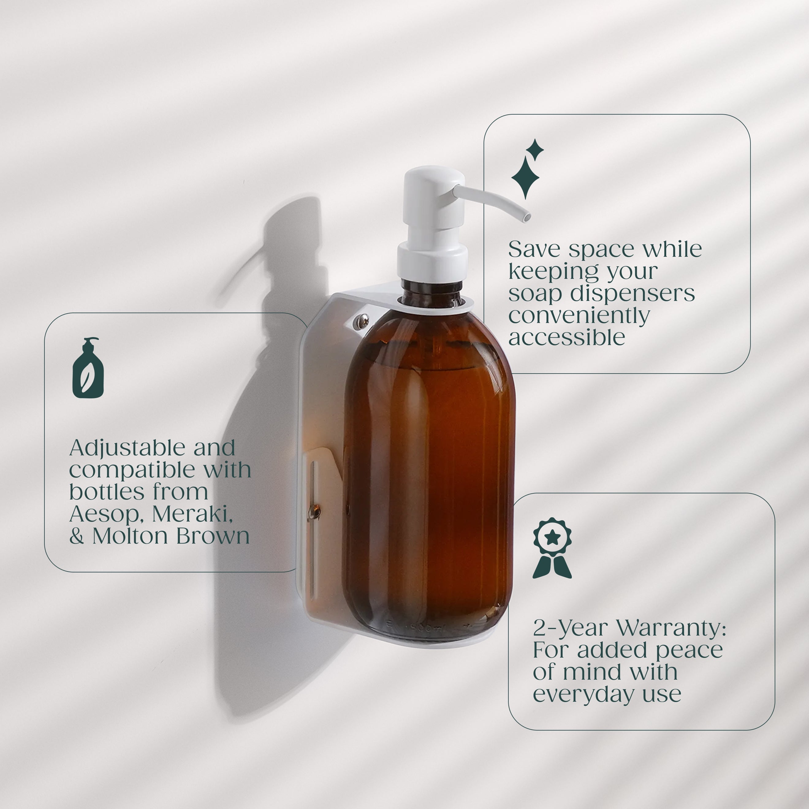 White Single Bottle Holder - REGN