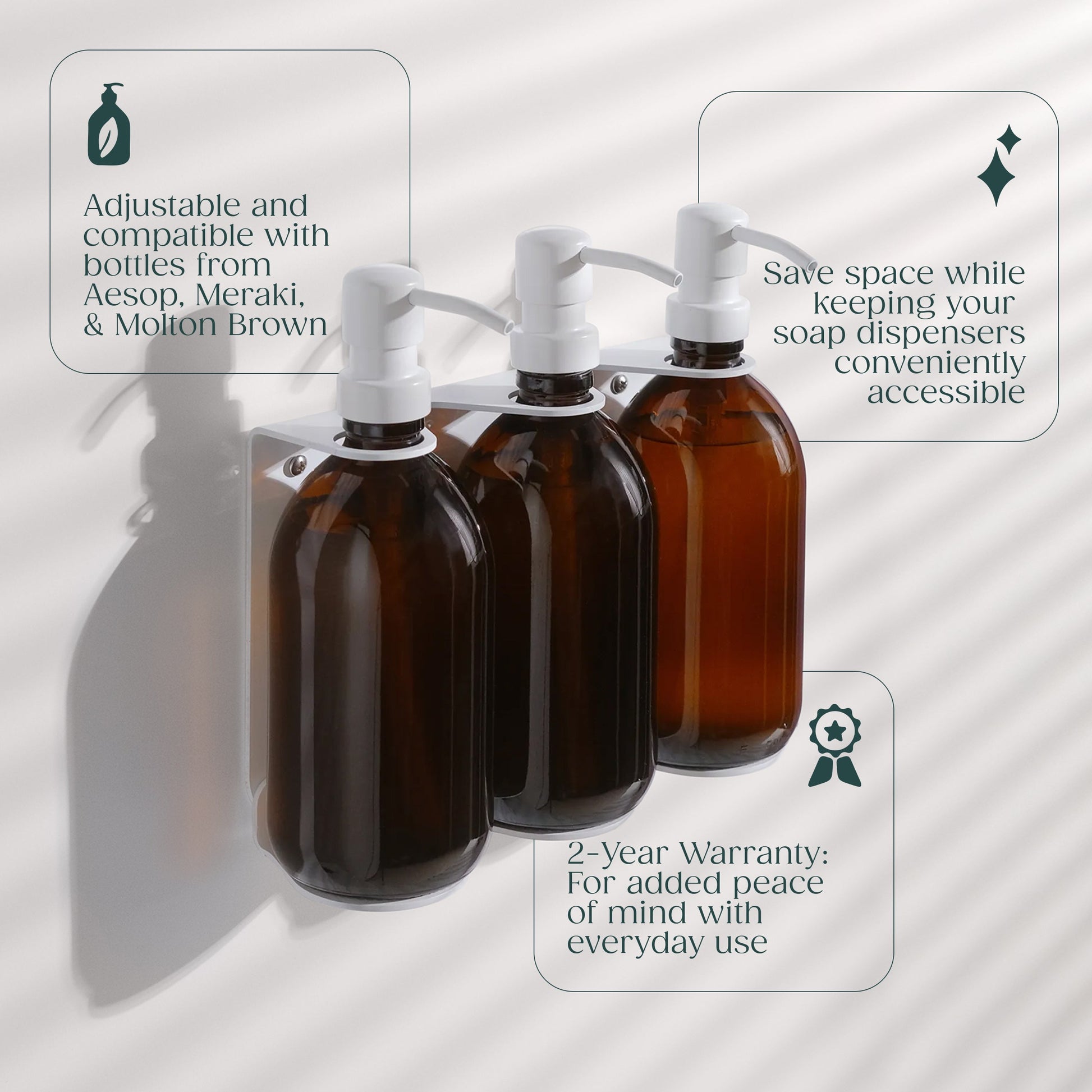 White Triple Bottle Holder - REGN