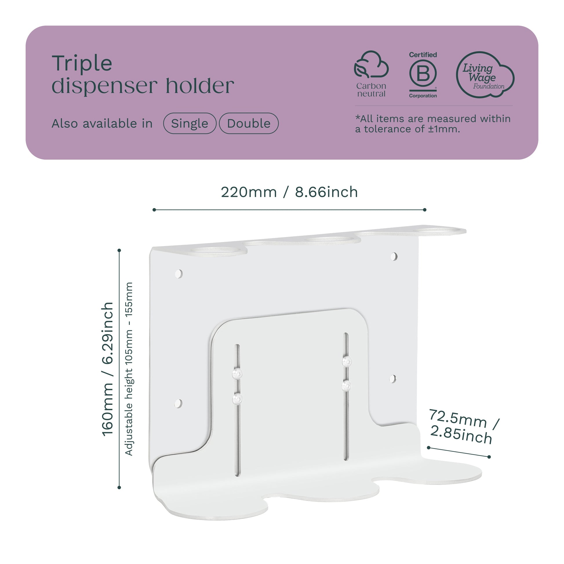 White Triple Bottle Holder - REGN