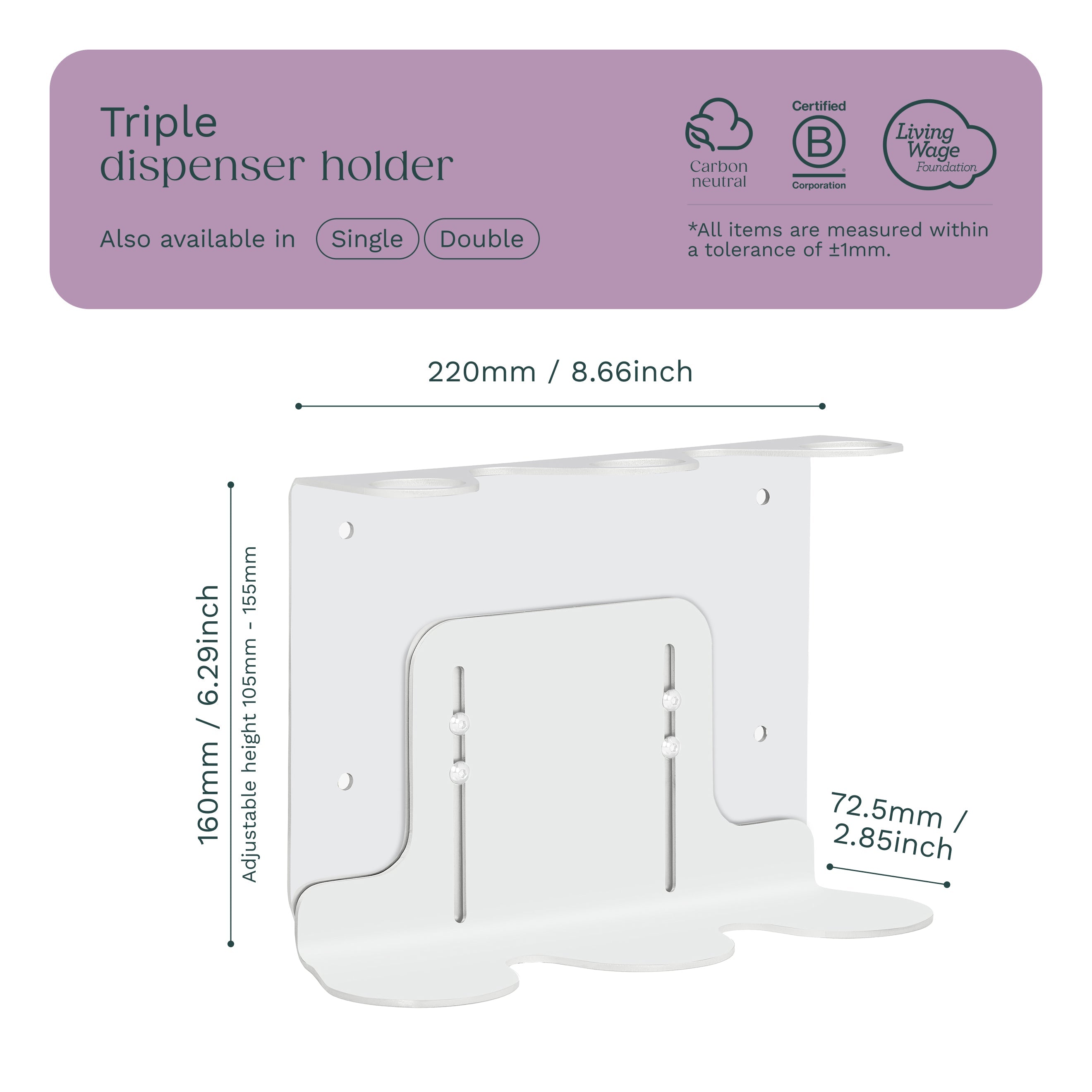 White Triple Bottle Holder - REGN