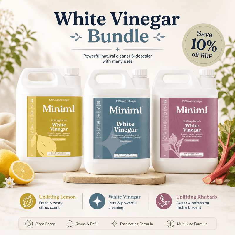 White Vinegar 5L Try It All Bundle – Lemon, Unscented & Wild Rhubarb