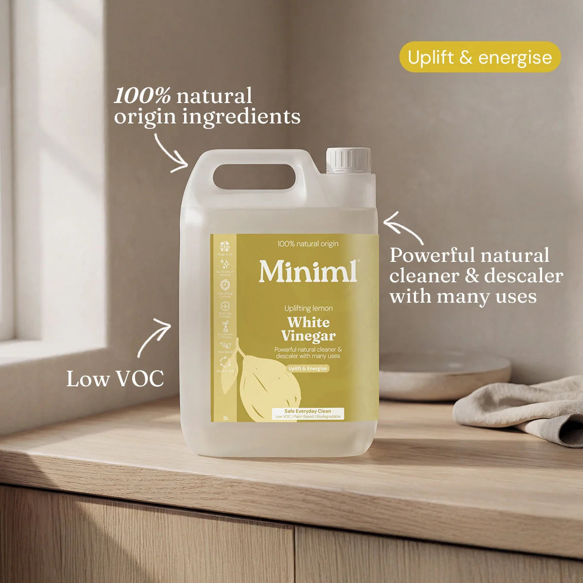 White Vinegar 5L Try It All Bundle – Lemon, Unscented & Wild Rhubarb