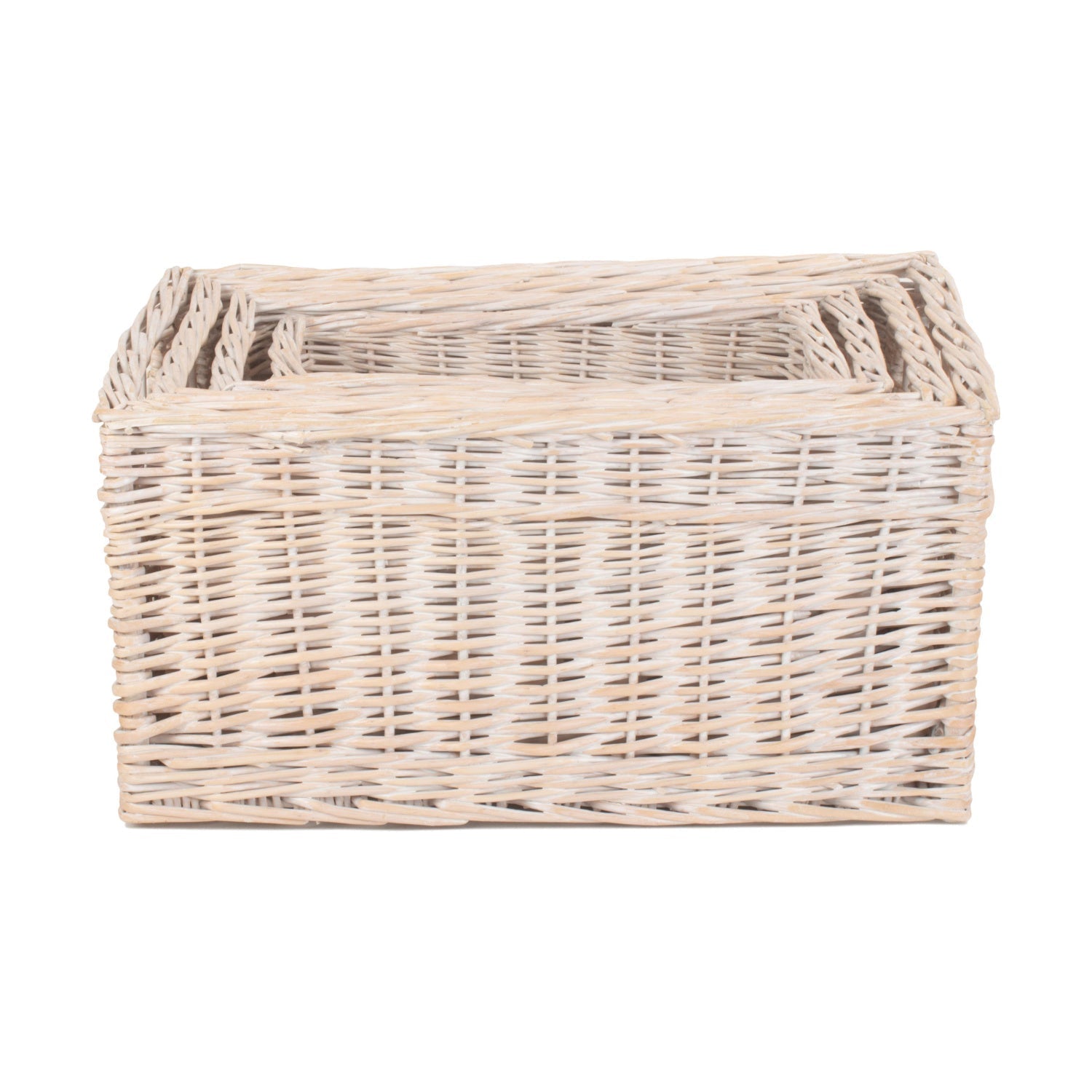 White Wash Willow Storage Basket Set 4 - REGN