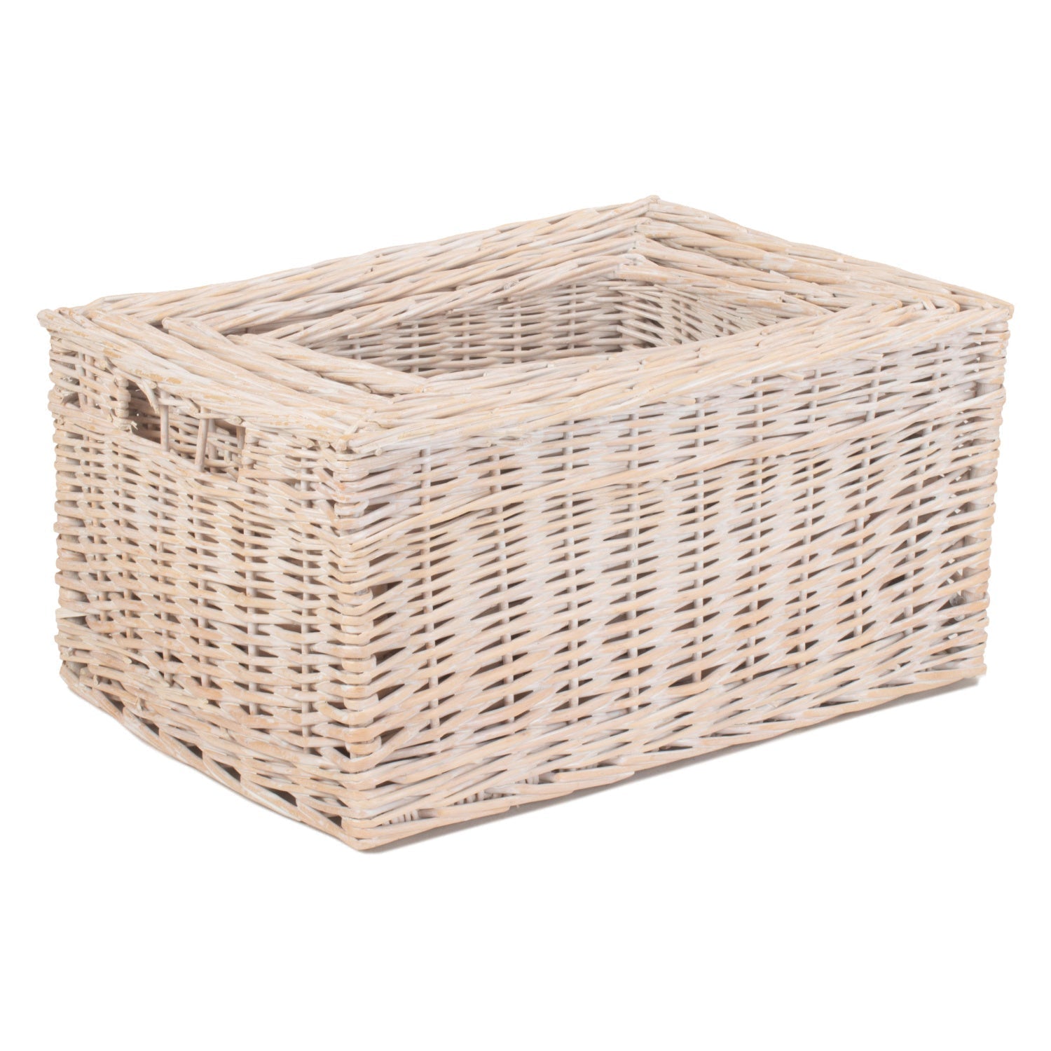 White Wash Willow Storage Basket Set 4 - REGN