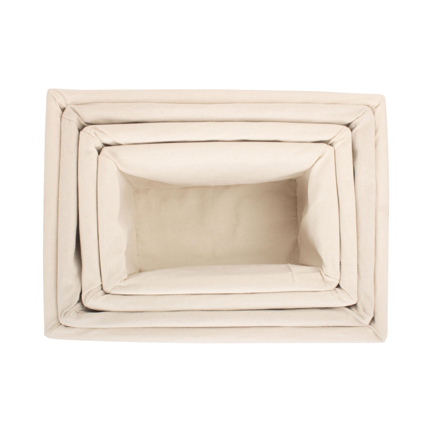 White Wash Willow Storage Basket with White Lining Set 4 - REGN