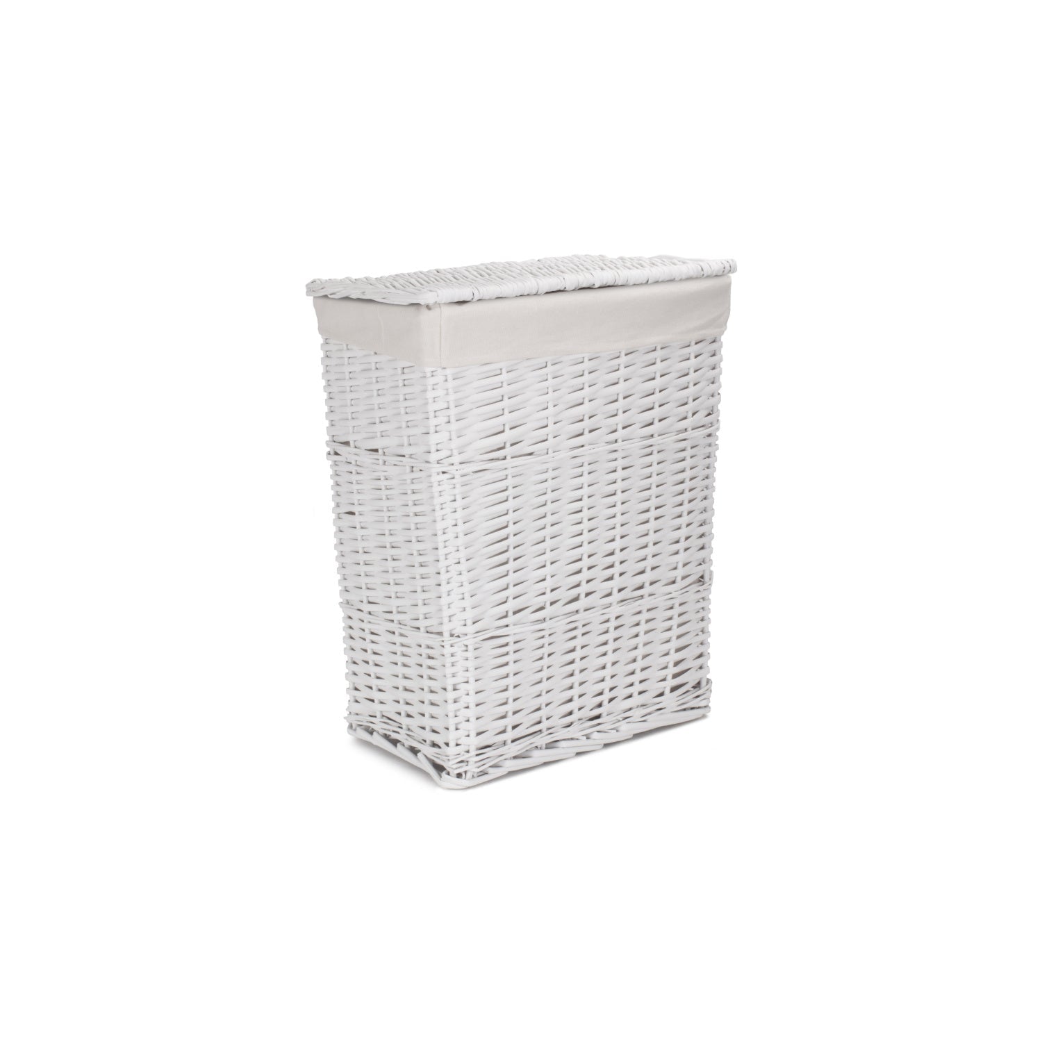 White Wicker Laundry Hamper Basket - Small - REGN