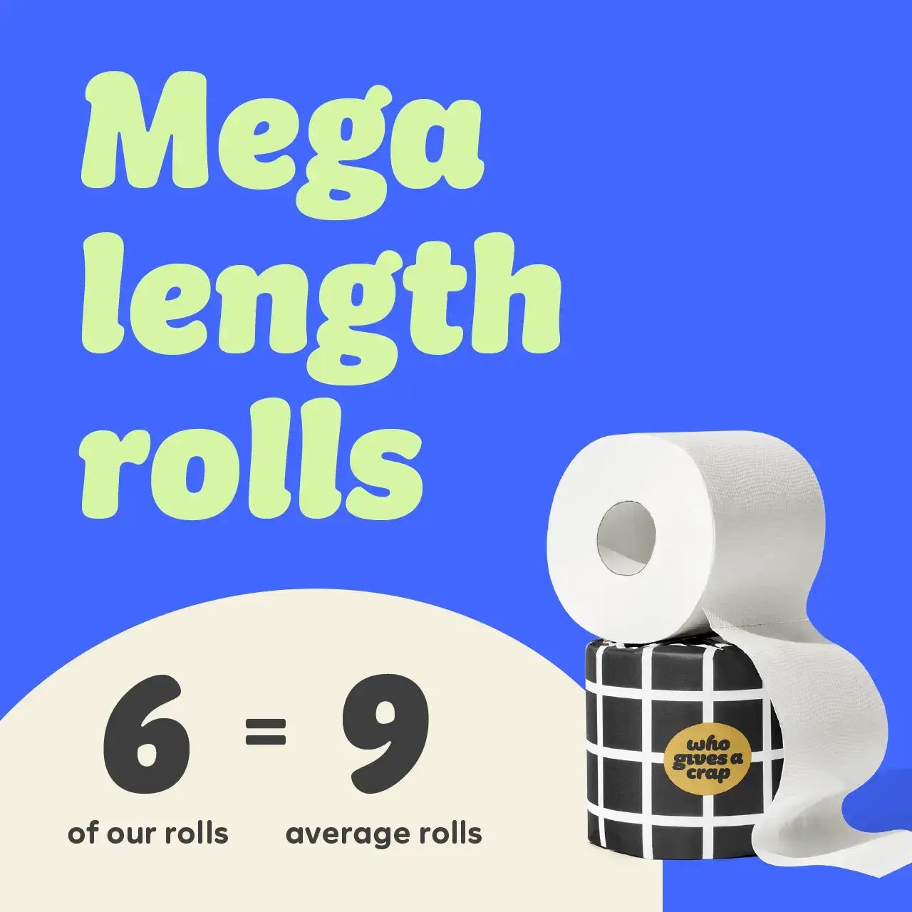 Who Gives A Crap Extra Soft Bamboo Toilet Tissue | 6 Mega Rolls - REGN