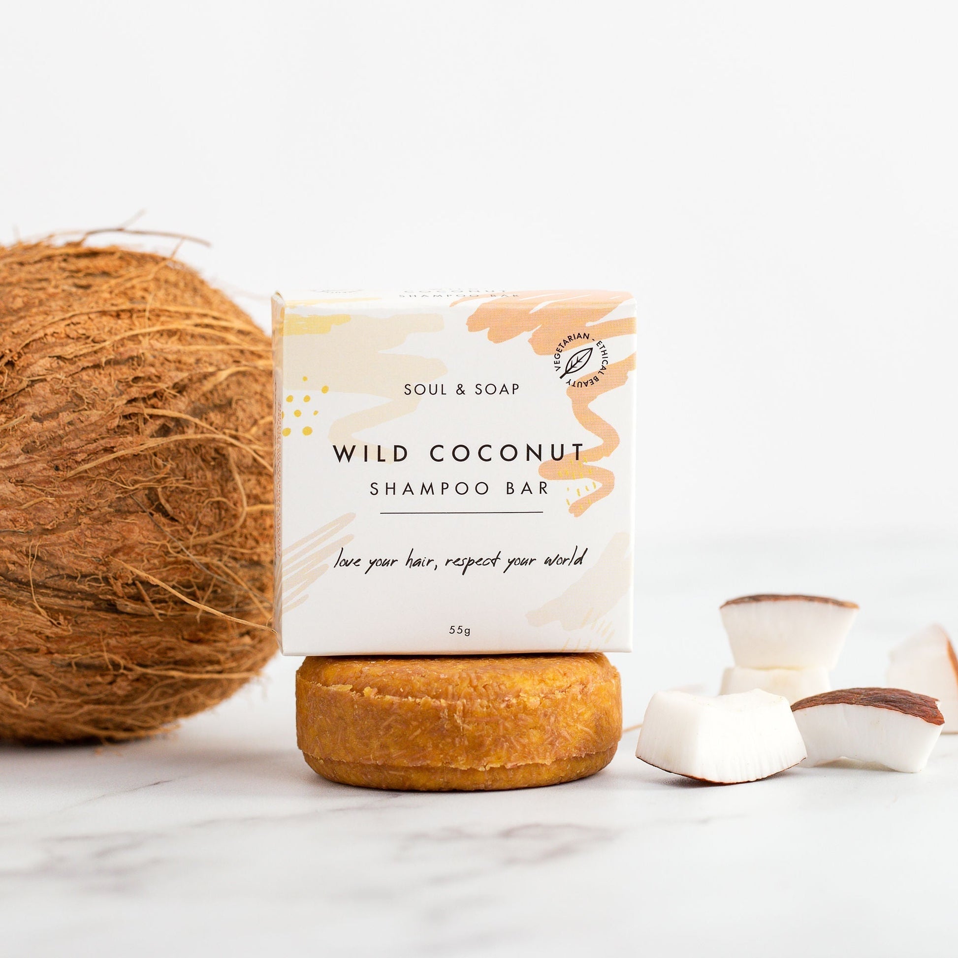 Wild Coconut Solid Shampoo Bar For All Hair Types - Vegan - REGN