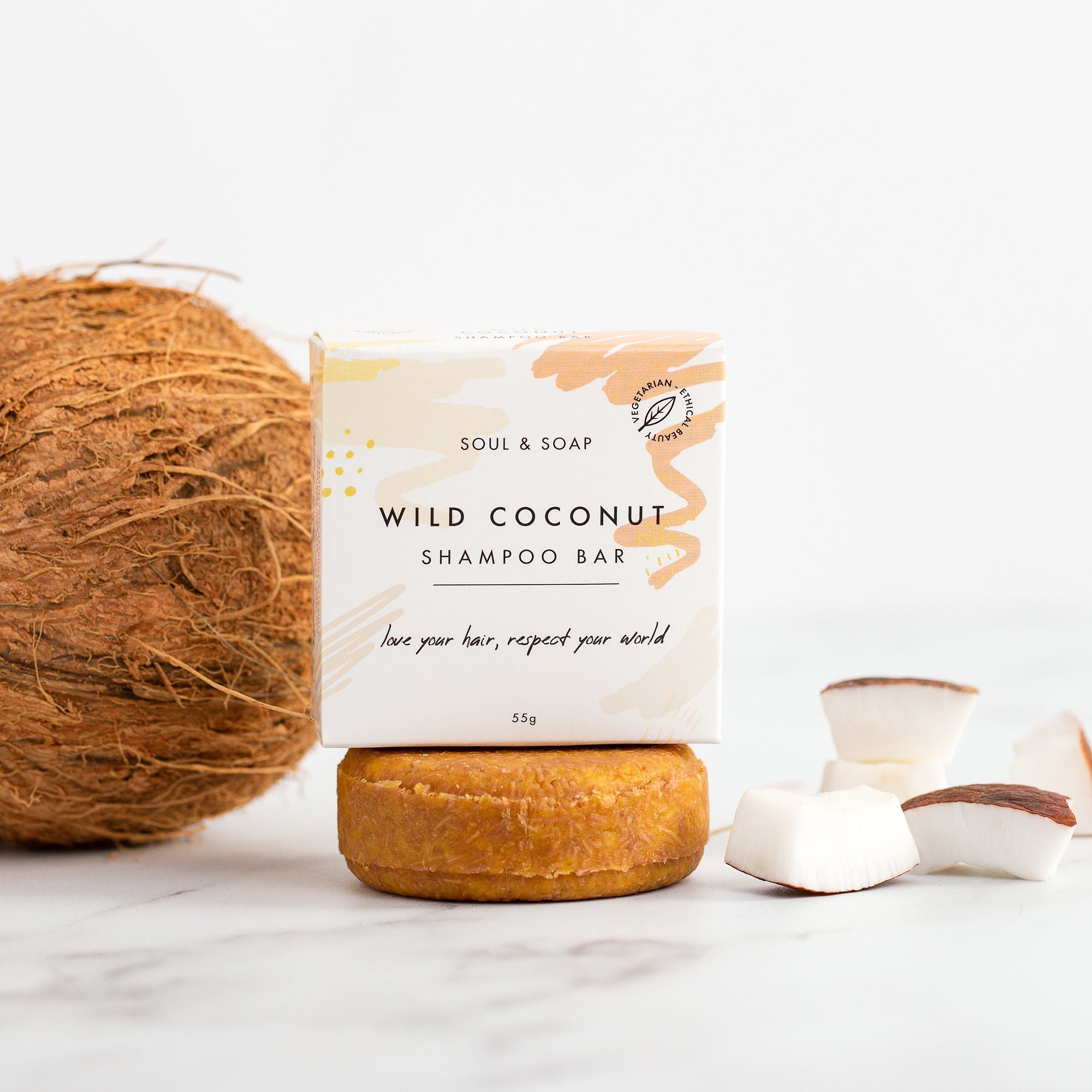 Wild Coconut Solid Shampoo Bar For All Hair Types - Vegan - REGN