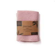 Wild Stone 100% Organic Cotton Dishcloth - Eco Hand Knitted Cloths, Rose - REGN