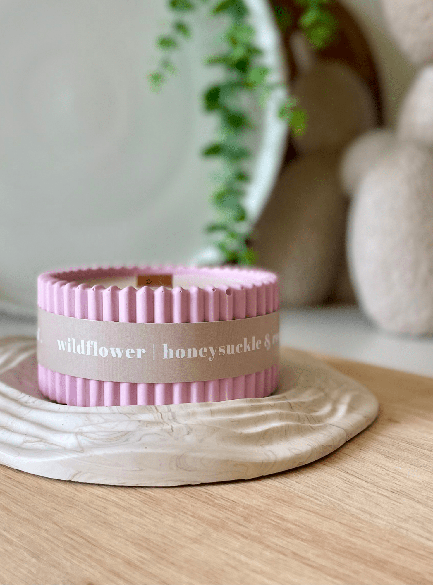 Wildflower Stoneware Soy Candle – Eco - Friendly Floral Home Fragrance - REGN