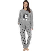 Daisy Dreamer Women's Cotton Pyjama Set With Elasticated Patterned Bottoms Super Soft Cosy Sleepwear