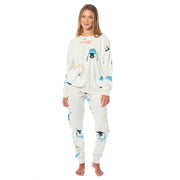Daisy Dreamer Women's Fleece Pyjama Set Penguins And Polar Bears Long Sleeve Animal Print