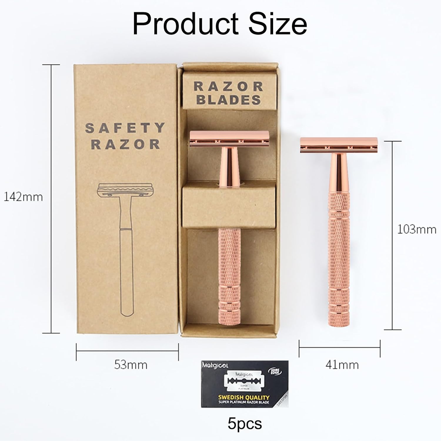 Women's Reusable Safety Razor With 5 Blades - Premium Eco Single Blade Razor, Choice Of Colours - REGN