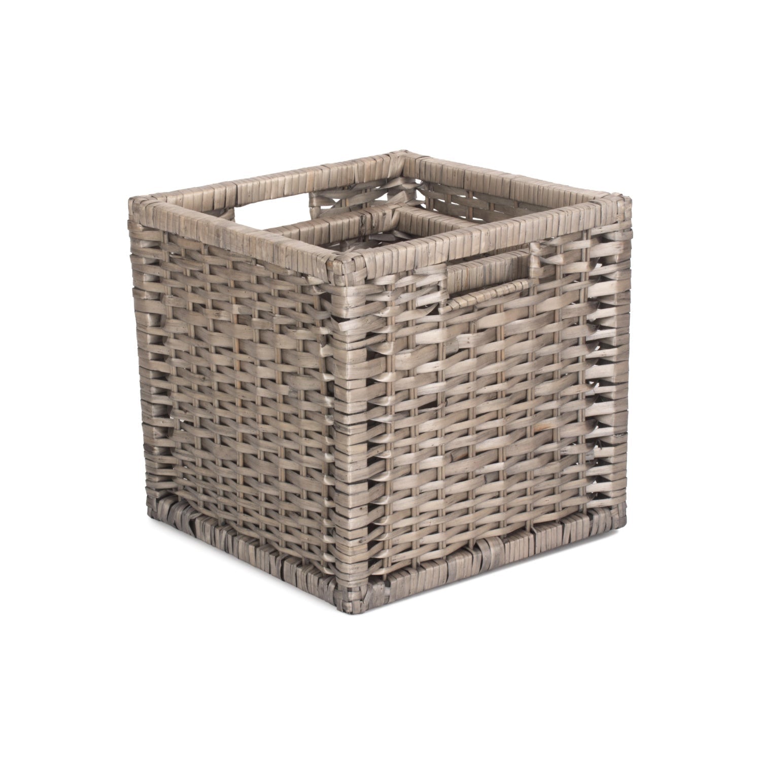 Wooden Framed Split Willow Storage Basket Set 2 - REGN