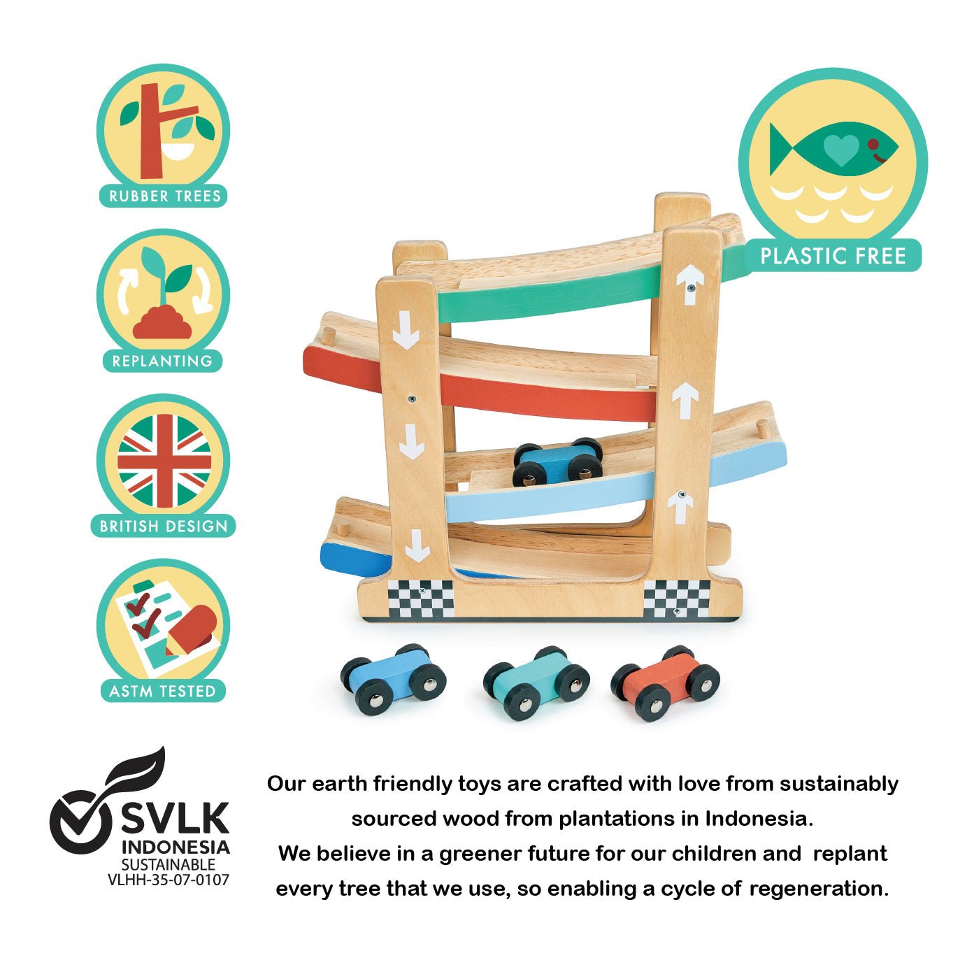 Wooden Ramp Racer Toy - REGN