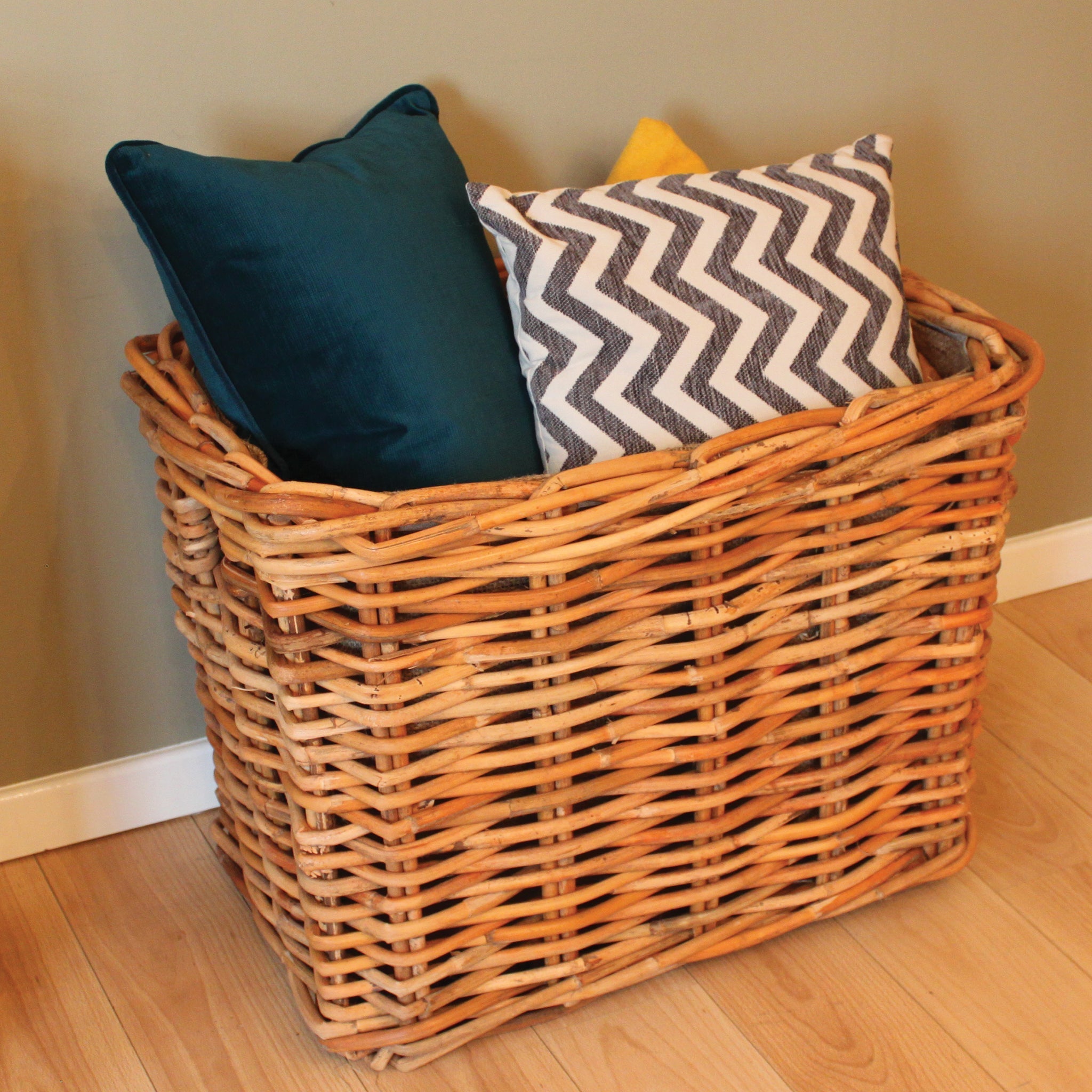 Wovenhill Bamboo Rattan Rectangle Log Basket - REGN