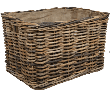 Wovenhill Bamboo Rattan Rectangle Log Basket - REGN