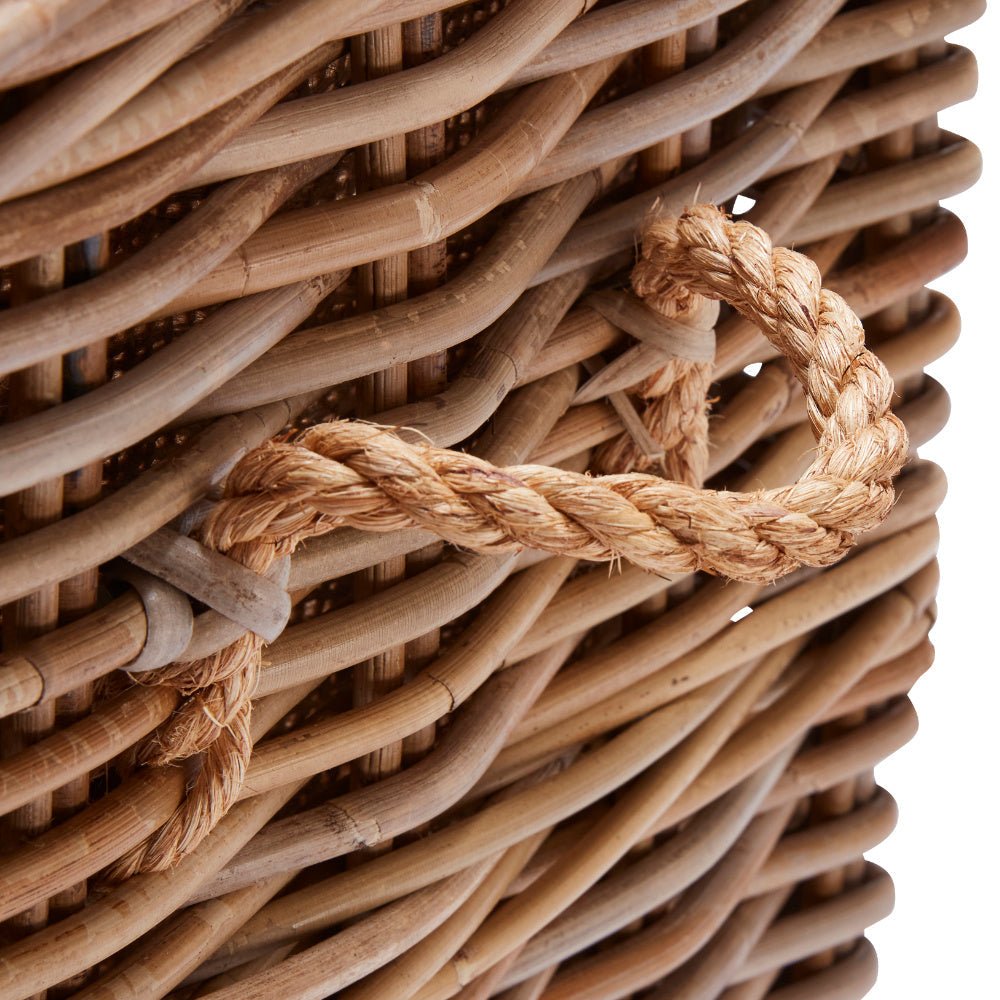 Wovenhill Kubu Rattan Rectangular Log Basket - REGN