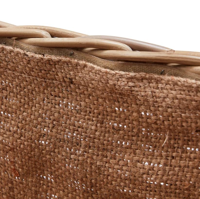 Wovenhill Kubu Rattan Rectangular Log Basket with Wheels - REGN