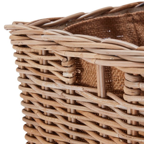 Wovenhill Kubu Rattan Square Log Basket - REGN