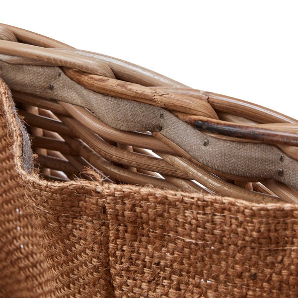 Wovenhill Kubu Rattan Square Log Basket - REGN