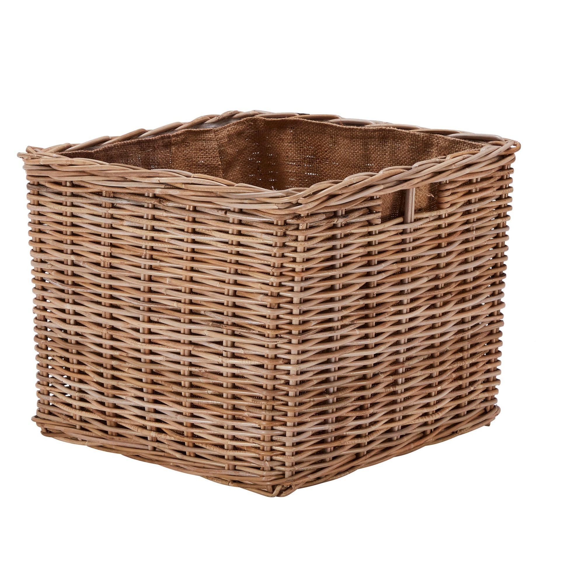 Wovenhill Kubu Rattan Square Log Basket - REGN