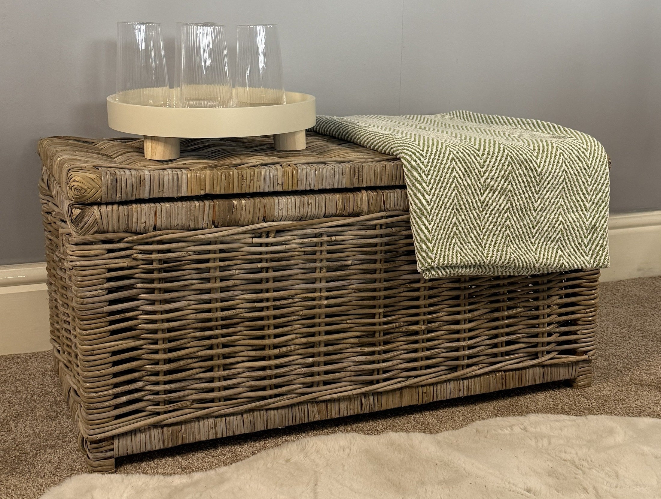 Wovenhill Kubu Rattan Storage Hamper - REGN