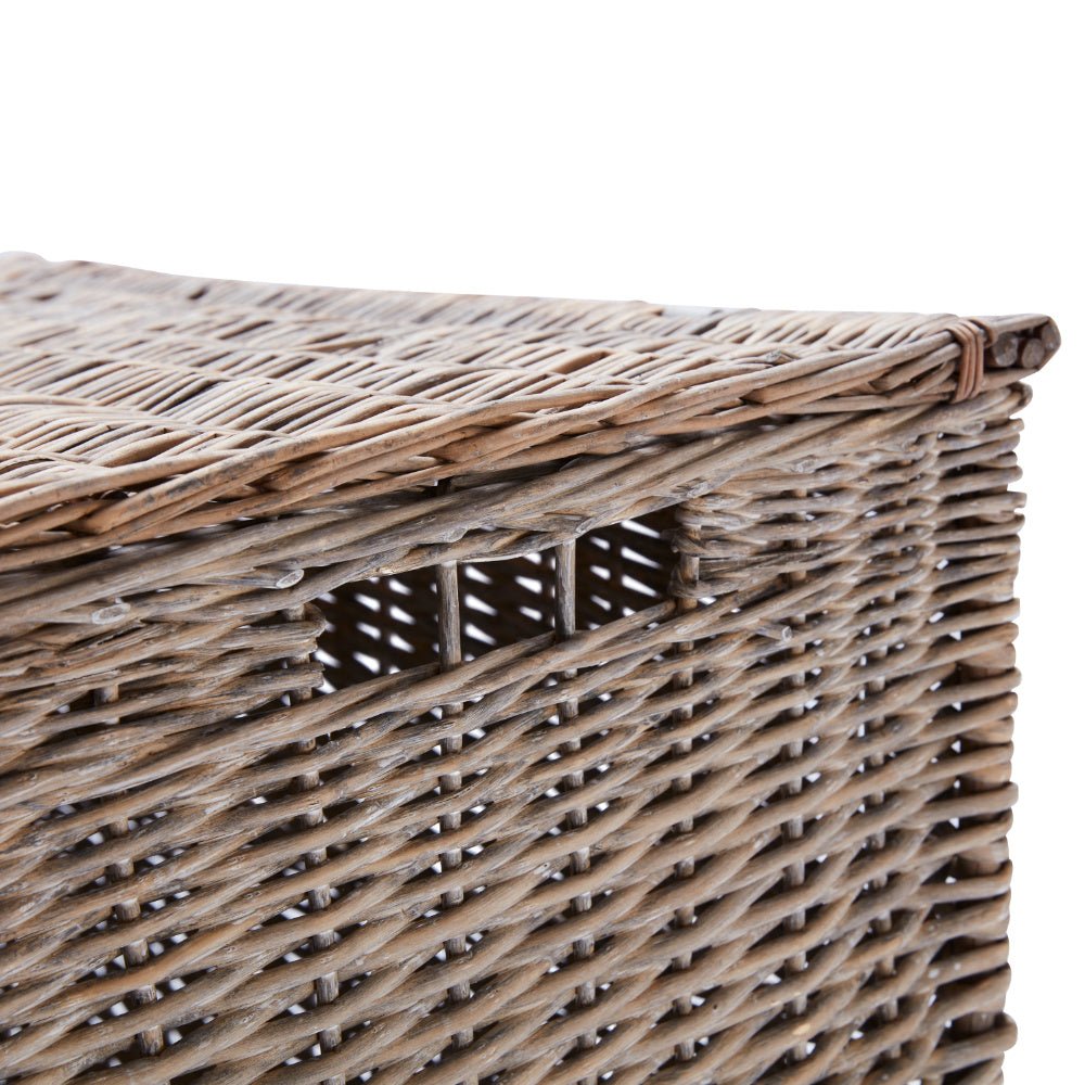 Wovenhill Wicker Grey Wash Hamper - REGN