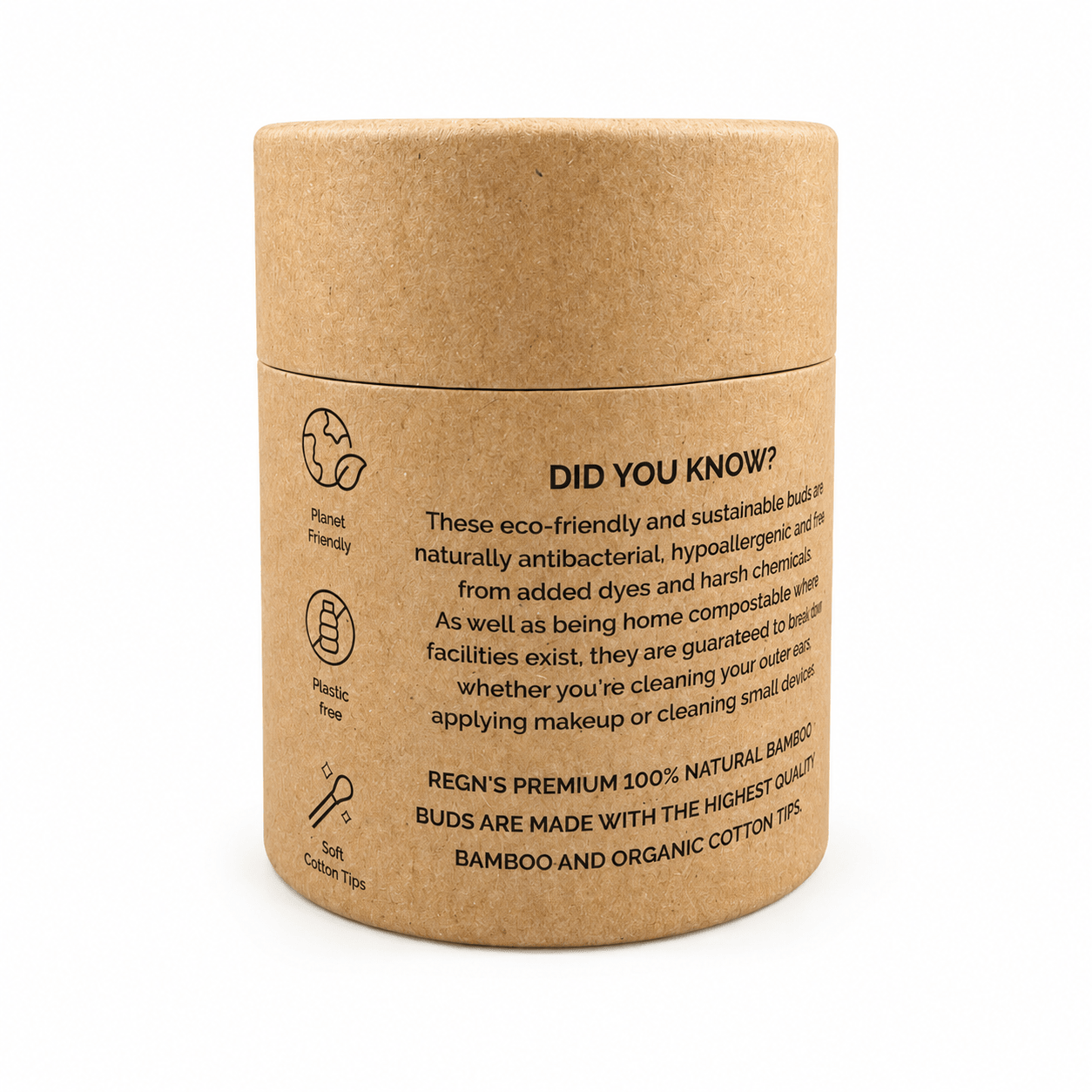 Zero Waste Club Bamboo Cotton Buds – Pack of 200 - REGN