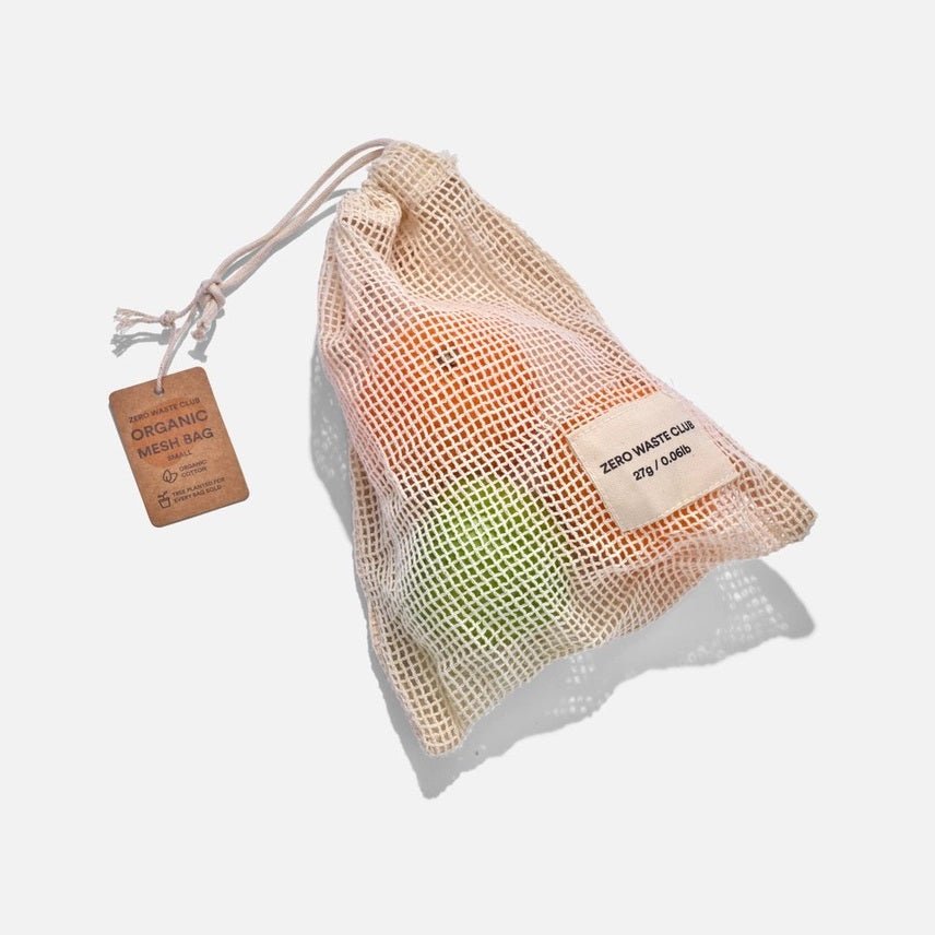 Zero Waste Club Organic Cotton Mesh Produce Bags – 3 Sizes Available - REGN