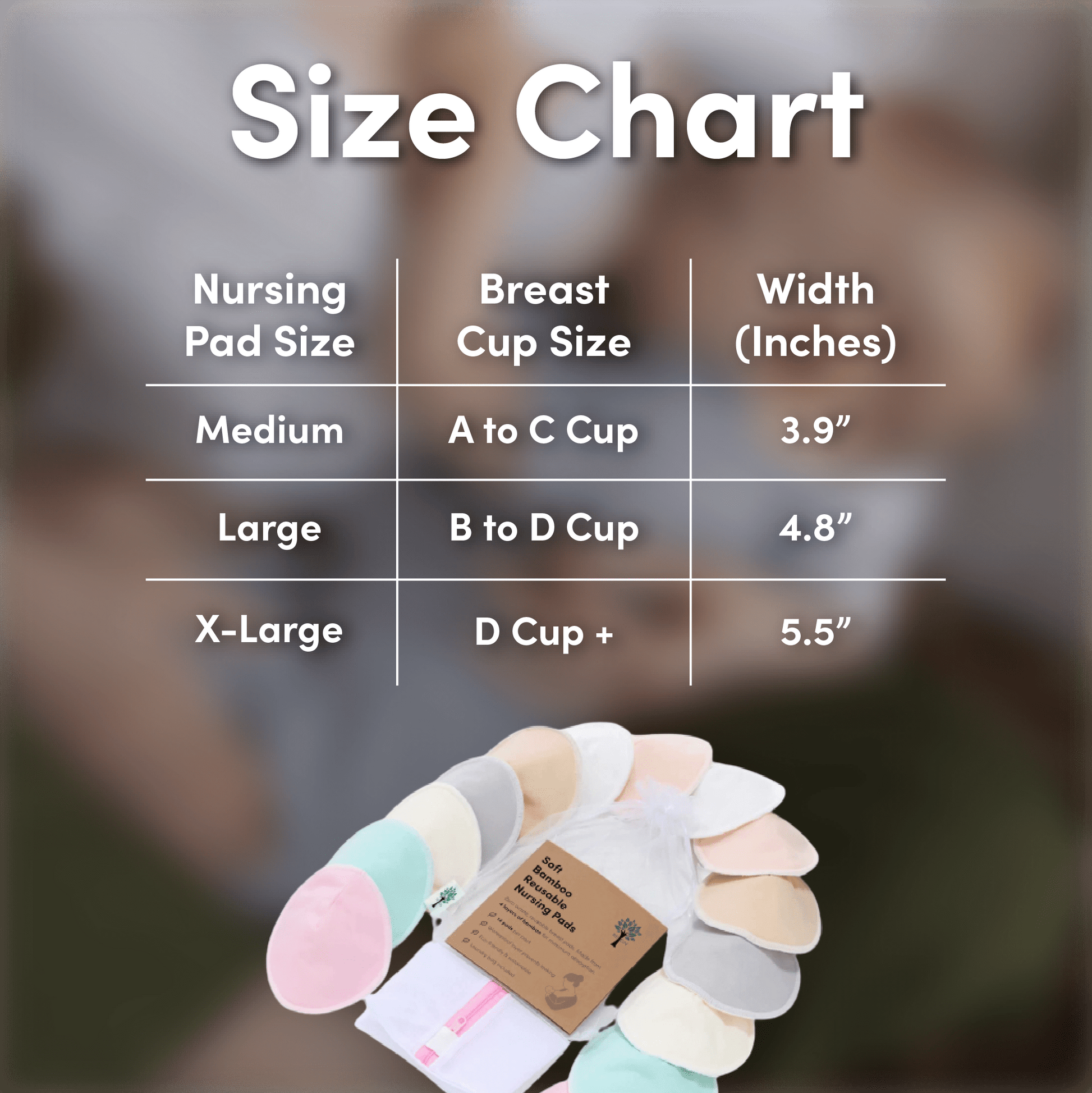 14x Reusable High - Absorbency Bamboo Breast Pads For Nursing - Choice Of Colours - REGN