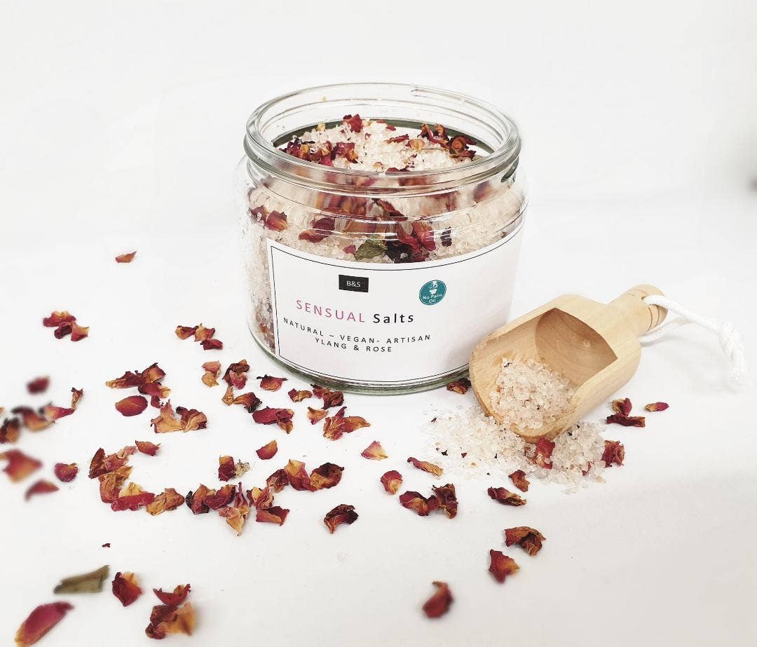 HIMALAYAN BATH SALTS 500G -  SENSUAL  ylang & rose