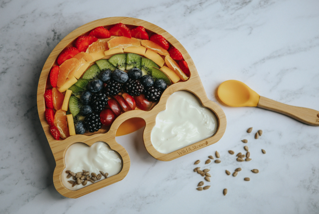 Baby weaning rainbow plate 