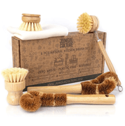 6 - Piece Plastic - Free Dish Scrubbing Brush Set | Eco - Friendly & Vegan Scrubbers - REGN