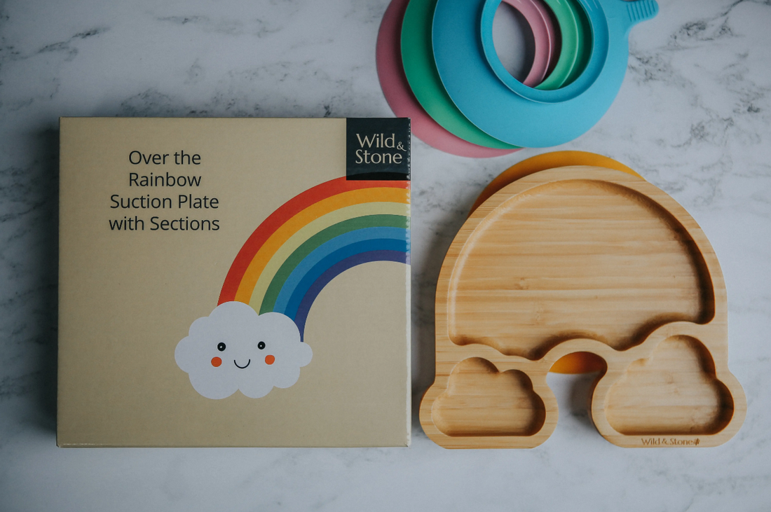 Baby weaning rainbow plate 