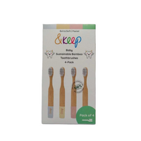 Pack of 4 Baby Bamboo Toothbrushes by &Keep