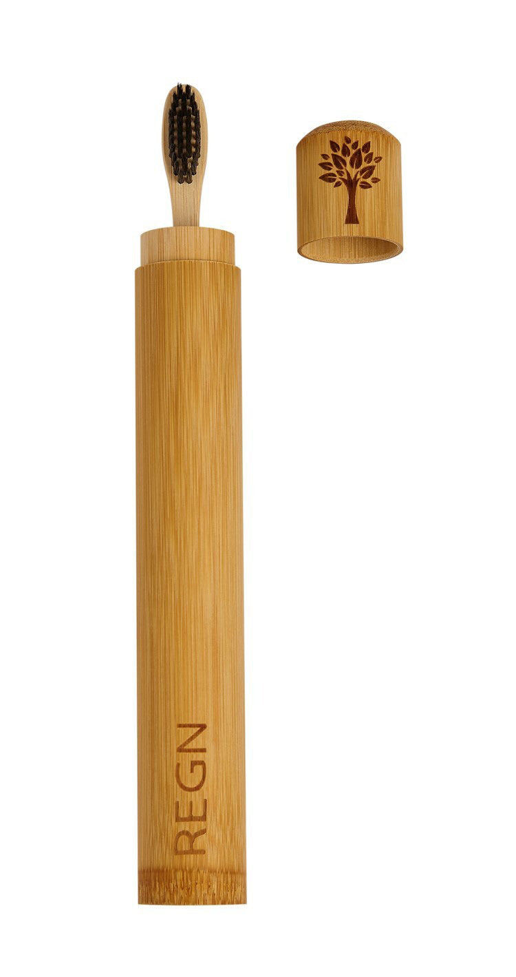 regn bamboo toothbrush case and bamboo toothbrush