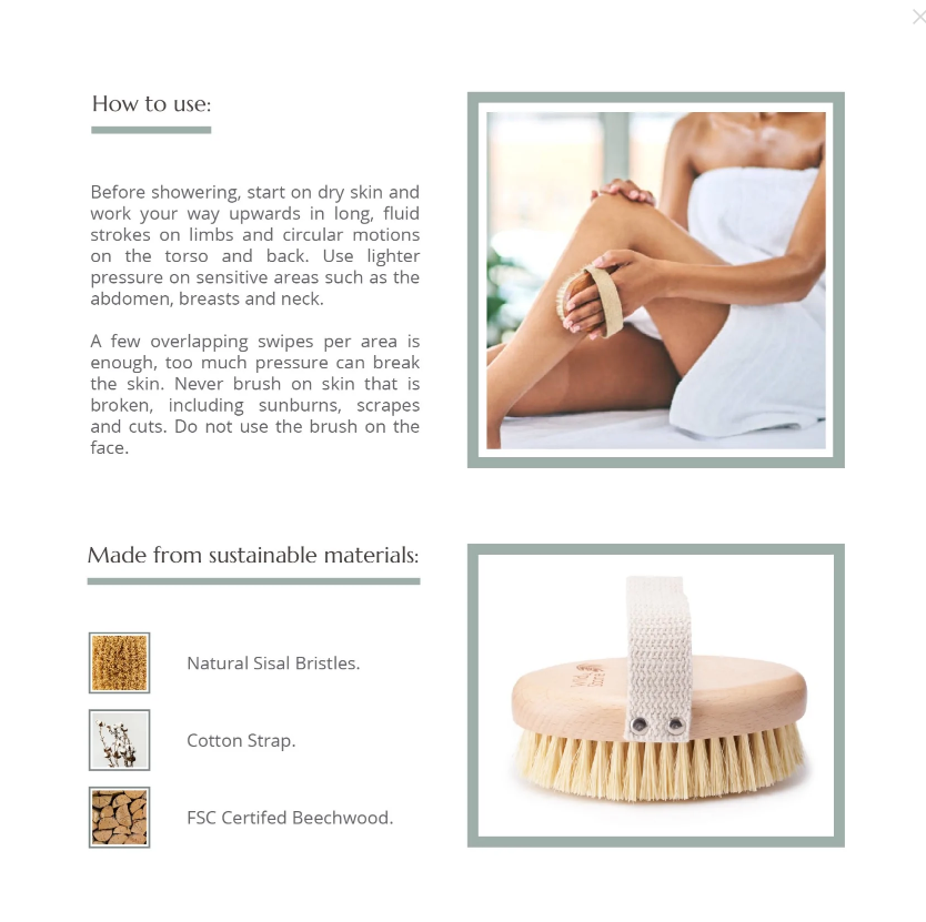 NATURAL BODY BRUSH how to use