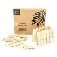 pack of 20 bamboo pegs with box
