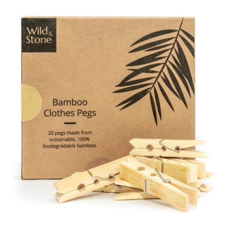 pack of 20 bamboo pegs