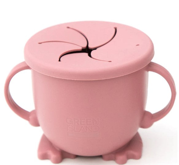 Baby weaning snack cup in mulberry