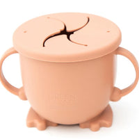 Baby weaning snack cup in orange