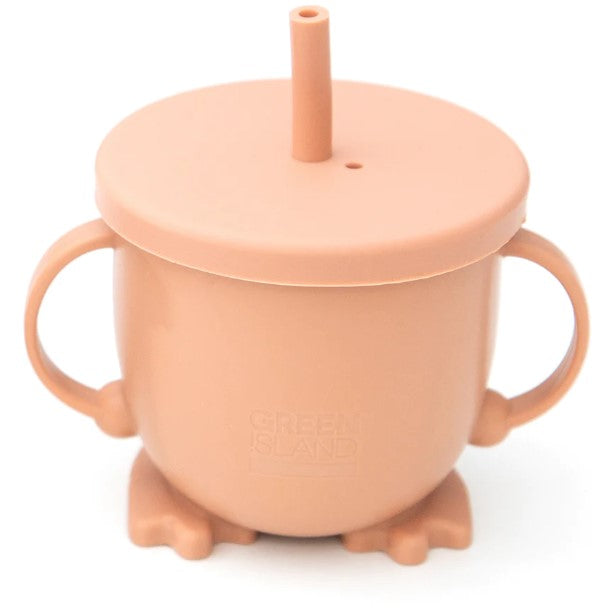 Baby sippy cup in orange