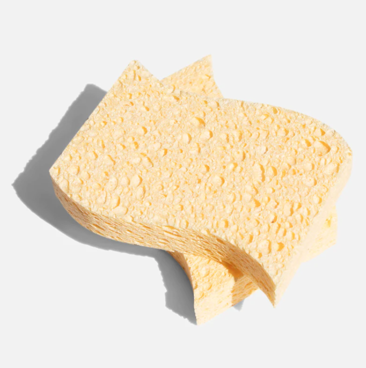 Biodegradable Kitchen Sponges - Pack of 2 in yellow
