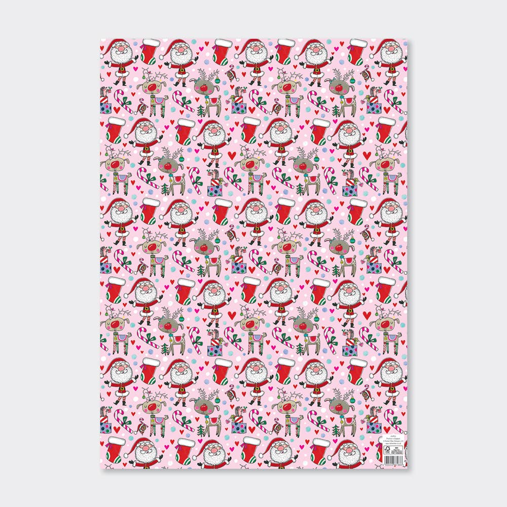 Christmas Gift Wrap - Santa & Reindeer