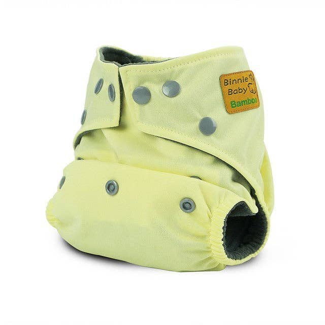 Binnie Baby Eco Yellow Cloth Nappy, Sustainable Ultra Comfort Baby Nappy - REGN