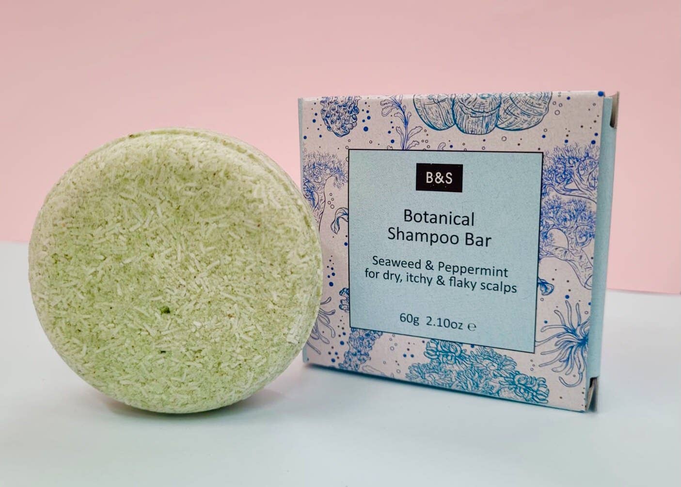 Botanical Seaweed & Peppermint Enriching Shampoo & Body Bar - Plastic Free Eco Shower Bars, 60g - REGN