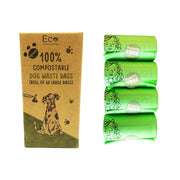 Compostable Biodegradable Eco Friendly Dog Waste Bags, Eco Waste Poo Disposal - 60 Large Pack - REGN